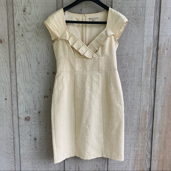 Nanette Lepore Textured Ruffled Sheath Dress - Picture 2 of 12